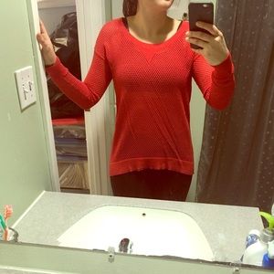 American Eagle red open knit sweater